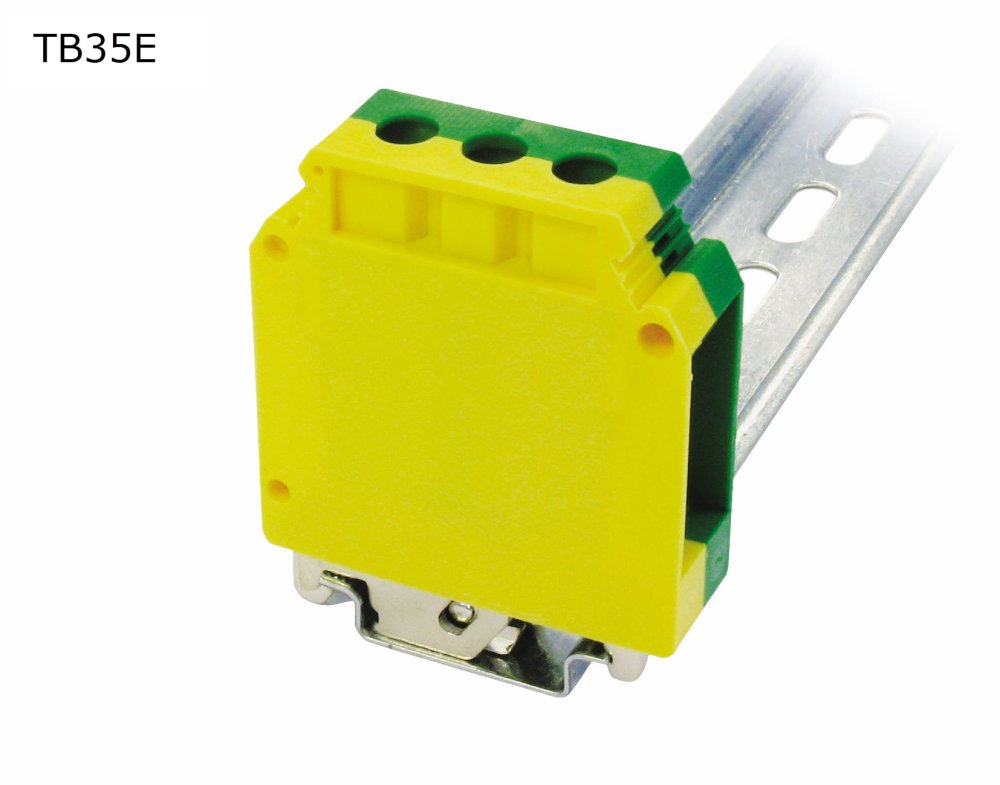 Клемма винтовая проходная 2 контакта 35 мм2, заземляющая (TB35E)