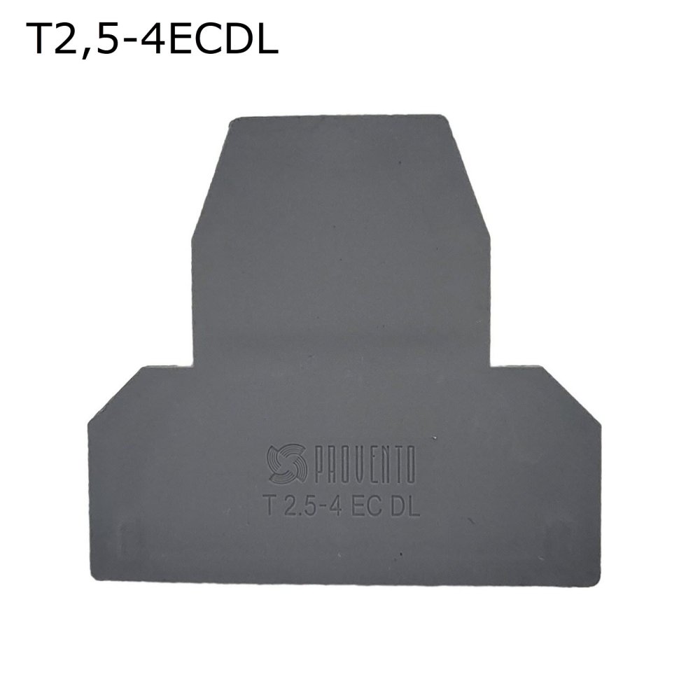 Крышка торцевая для двухуровневой винтовой клеммы 2,5-4 мм2, серая (T2,5-4ECDL)