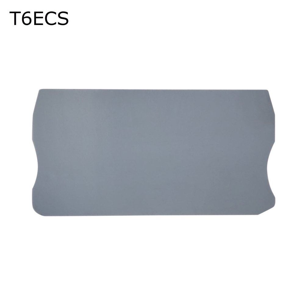 Крышка торцевая для 2-контактной пружинной клеммы 6 мм2, серая (T6ECS)