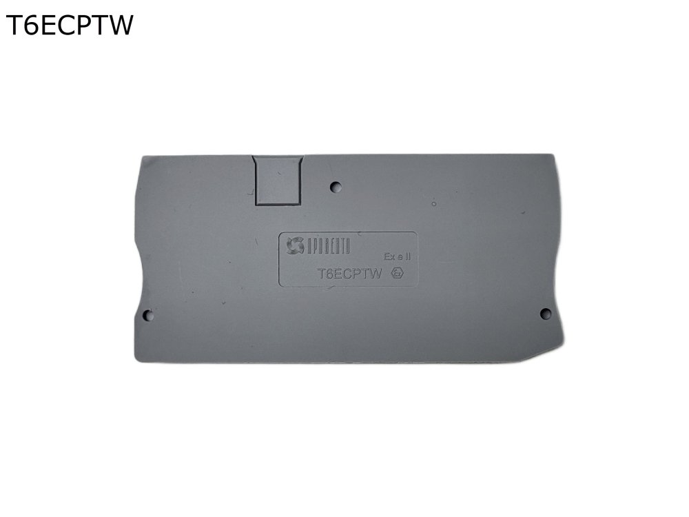 Крышка торцевая для 3-контактной push-in клеммы 6 мм2, серая (T6ECPTW)