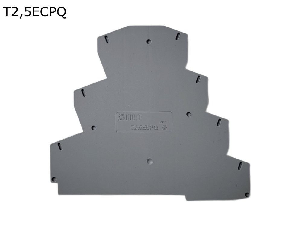 Крышка торцевая для 4-уровневой push-in клеммы 2,5 мм2, серая (T2,5ECPQ)