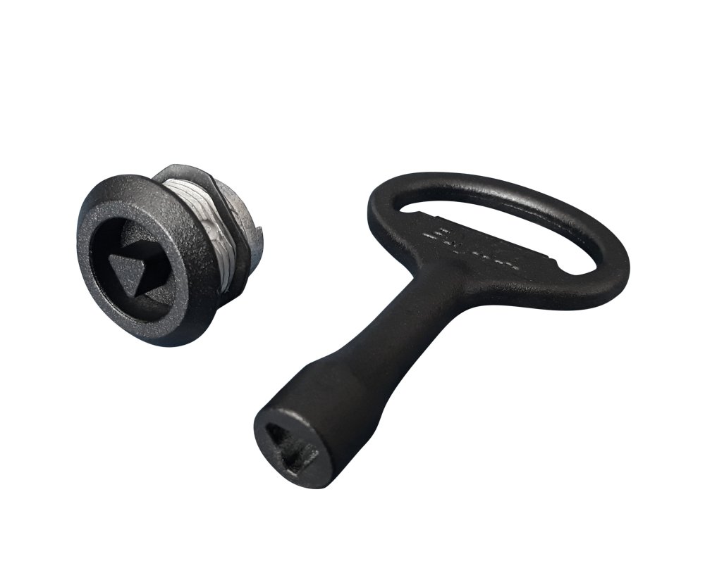 Ключ цинковый и замок с треугольником (KY 2T.Z)