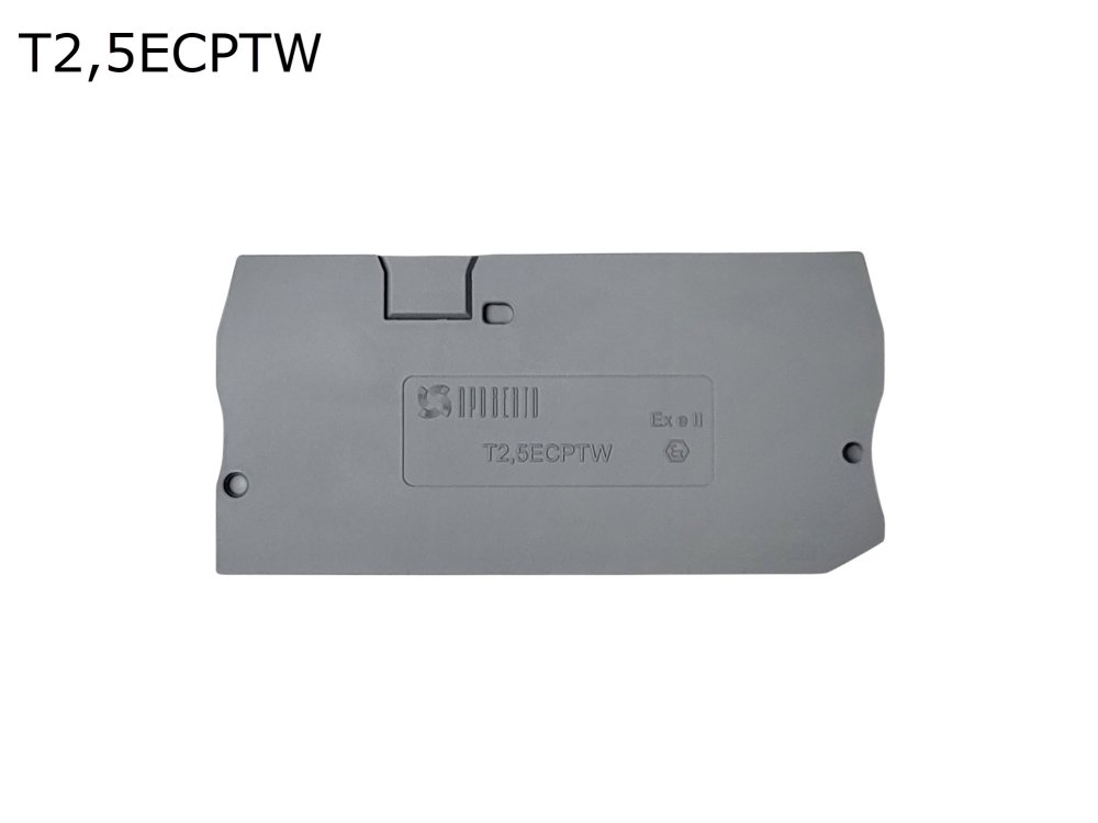 Крышка торцевая для 3-контактной push-in клеммы 2,5 мм2, серая (T2,5ECPTW)