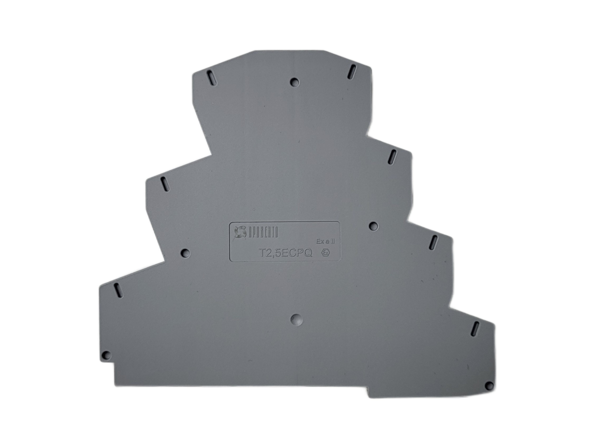 Крышка торцевая для 4-уровневой push-in клеммы 2,5 мм2, серая (T2,5ECPQ)